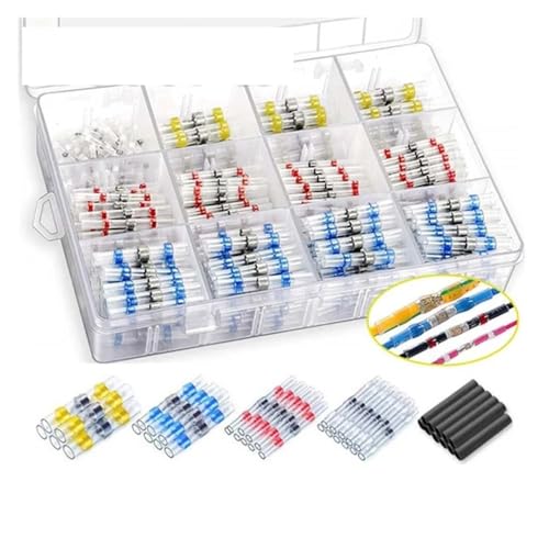 1000Pcs Heat Shrink Butt Crimp Terminals Solder Seal Electrical Butt Connectors Wire Cable Splice Terminal Kit von LOFWSGPRX