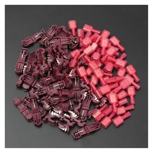 100PCS Red T-Tap/Male Insulated 0.5-1.5mm2 Quick Splice Wire Terminal Connectors Combo 22-18 AWG von LOFWSGPRX
