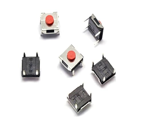 100pcs 6 * 6 * 3.1mm Red button DIP vertical 4pin Key switch Tactile Push Button Waterproof copper head Switch 100pcs 6 * 6 * 3.1mm Red button DIP vertical 4pin Key switch Tactile Push Button Waterproof copper head Switch von LOFWSGPRX