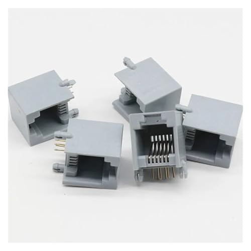 10PCS/Lot RJ12 socket telephone 90 degrees 6pin female 6p6c socket 10PCS/Lot RJ12 socket telephone 90 degrees 6pin female 6p6c socket von LOFWSGPRX