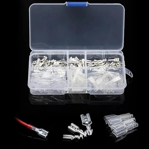 120PCS Box Insulated Male Female Wire Connector 2.8/4.8/6.3mm Electrical Crimp Terminals Termin Spade Connectors Assorted Kit 120PCS Box Insulated Male Female Wire Connector 2.8/4.8/6.3mm Electrical Crimp Terminals Termin Spade Connectors Assorted Kit von LOFWSGPRX