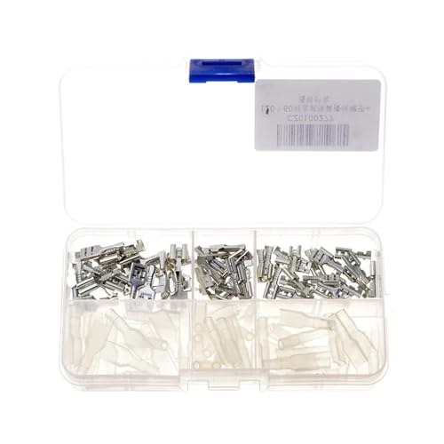 120PCS Female Spade Terminals 2.8mm/4.8mm/6.3mm Transparent Insulation Sheath Wire Butt Splice Female Spade Connector Kit von LOFWSGPRX
