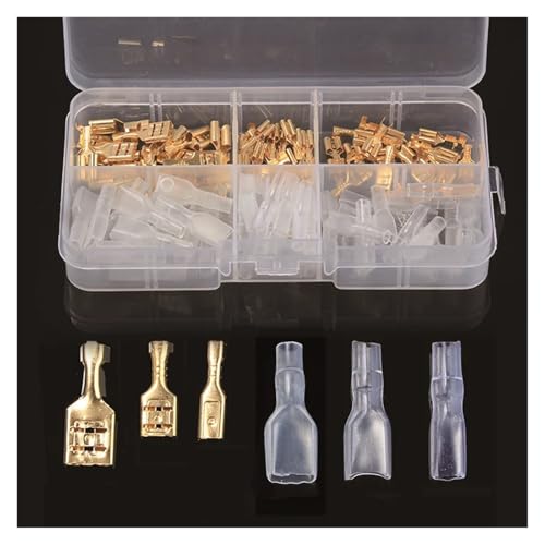 120Pcs Insulated Female Wire Connector 2.8/4.8/6.3mm Electrical Wire Crimp Terminals Spade Connectors Assorted Kit 120Pcs Insulated Female Wire Connector 2.8/4.8/6.3mm Electrical Wire Crimp Terminals Spade Connectors Assorted Kit von LOFWSGPRX