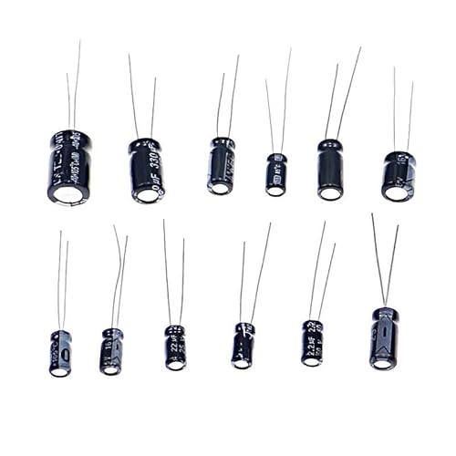 120pcs 12Value Electrolytic Capacitors Assortment Kit Mixed 1uf 2.2uF 3.3uF 4.7uF 10uF 22uF 33uF 47uF 100uF 220uF 330uF 470uF Capacitance Meters von LOFWSGPRX