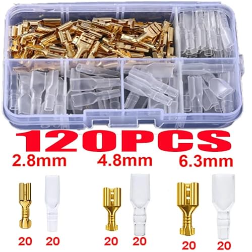 120pcs Box-Packed Crimp Terminal Female Spade Terminals2.8/4.8/6.3mm No Male,Wire Connector,Electrical Terminals 120pcs Box-Packed Crimp Terminal Female Spade Terminals2.8/4.8/6.3mm No Male,Wire Connector,Electrical Terminals von LOFWSGPRX