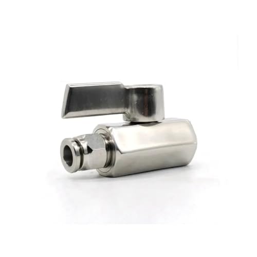 1PC 1/8" BSP Female x 4mm Push In Ball Valve Homebrew Beer SUS304 With Stainless Hanlde von LOFWSGPRX