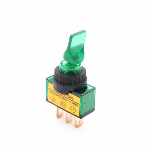 1Pcs Car toggle switch 12V illuminated car rocker 20A Rocker green With light von LOFWSGPRX