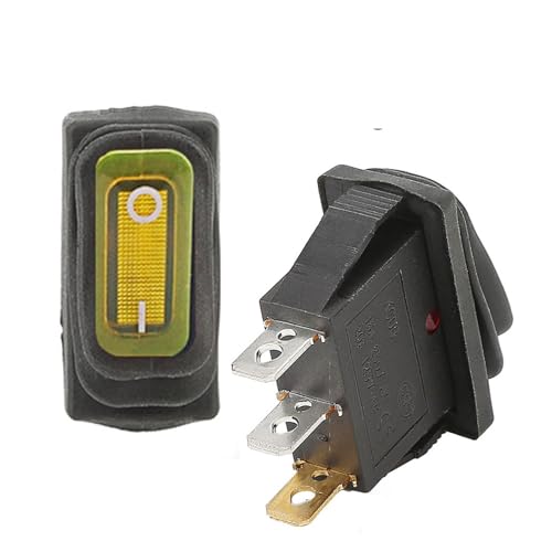 1Pcs KCD3 Rocker Light Switch 3 Pin 2 Position Yellow With light 220V 1Pcs KCD3 Rocker Light Switch 3 Pin 2 Position Yellow With light 220V von LOFWSGPRX