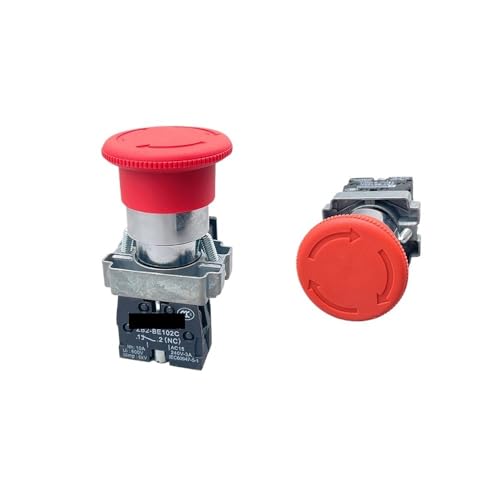 1Pcs XB2-BS542 22mm NC Red Mushroom Emergency Stop Push Button Switch von LOFWSGPRX