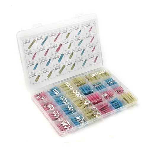 240PCS Heat Shrink Butt Connectors Splice Crimp Terminals Cable Wire Butt Fork Spade Ring Terminals Assortment Kit AWG 22-10 240PCS Heat Shrink Butt Connectors Splice Crimp Terminals Cable Wire Butt Fork Spade Ring Terminals Assortment Kit AWG 22-10 von LOFWSGPRX