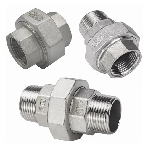 3/4" BSPT Female Socket Union Coupler 304 Stainless Steel Pipe Fitting Connector von LOFWSGPRX