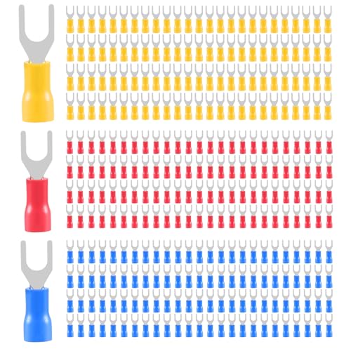 300 Pcs 22-16 16-14 12-10 AWG Insulated Fork Spade U-Type Wire Connector Electrical Crimp Terminal 300 Pcs 22-16 16-14 12-10 AWG Insulated Fork Spade U-Type Wire Connector Electrical Crimp Terminal von LOFWSGPRX