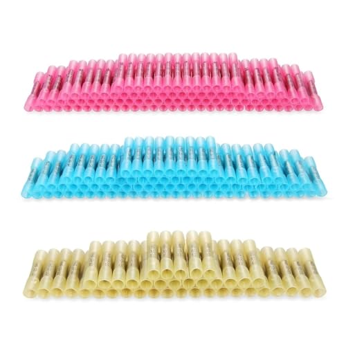 300PCS Heat Shrink Butt Connectors Insulated Crimping Terminals Electrical Splice Wire Cable Crimp Connector Kit von LOFWSGPRX
