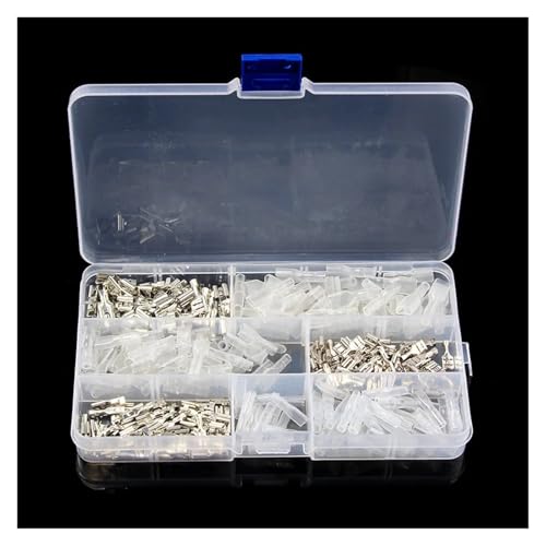 300Pcs Insulated Spade Crimp Terminal 6.3/4.8/2.8mm Electrical Wire Connectors Cold Press Terminal Assorted Set von LOFWSGPRX
