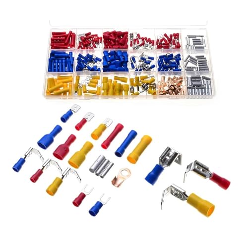 300pcs Electrical Terminators Crimp Terminals Assortment Insulated Cable Wire Fork Spade Connectors Set Red Blue Yellow 300pcs Electrical Terminators Crimp Terminals Assortment Insulated Cable Wire Fork Spade Connectors Set Red Blue Yellow von LOFWSGPRX