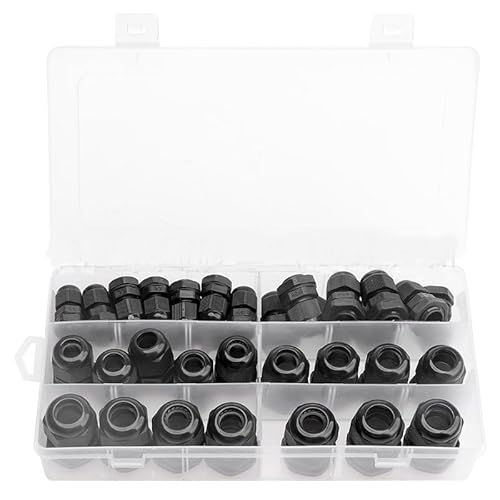 38PCs Waterproof Cable Gland Black Seal Joint IP68 PG7 PG9 PG13.5 PG21 Cable Fixing Wire Connector von LOFWSGPRX
