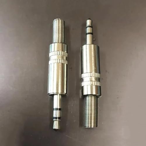 5 pcs 3.5mm 3-Pole Stereo Metal Connector 3.5 & Jack Adapter With Soldering Wire Terminals 3.5mm Stereo von LOFWSGPRX