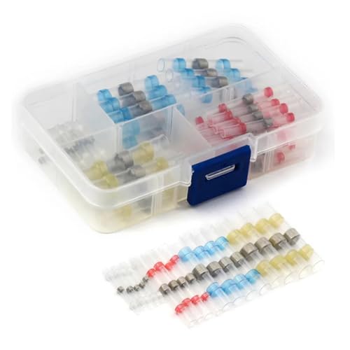 50pcs/set AWG 22-18 16-14 26-24 12-10 Heat Shrink Solder Sleeve Seal Butt Splice Connectors Cable Wire Terminals von LOFWSGPRX