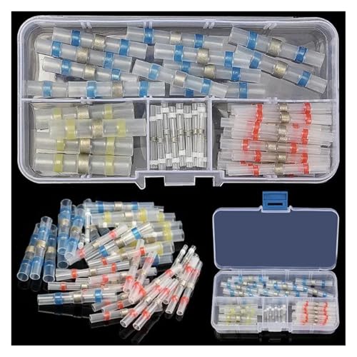 50pcs Heat Shrink Solder Wire Crimp Butt Terminals Connectors With Box Heat Shrinkable Tube Cable Connector von LOFWSGPRX