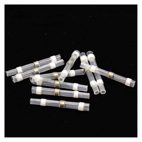 50pcs Seal Heat Shrink Butt Wire Connectors Terminals AWG26-24 White Solder Sleeve von LOFWSGPRX
