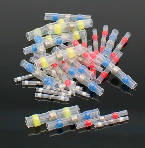 50pcs Waterproof Solder Seal Heat Shrink Butt Wire Connectors Terminals Electrical Copper with a Soldering Sleeve von LOFWSGPRX