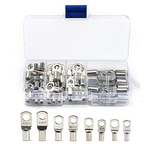 60 PCS SC Terminals Tinned Copper Lug Ring Seal Wire Connectors Cable Crimped/Soldered Terminal Assorted Kit 60 PCS SC Terminals Tinned Copper Lug Ring Seal Wire Connectors Cable Crimped/Soldered Terminal Assorted Kit von LOFWSGPRX