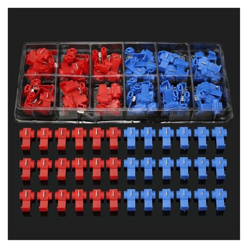 70Pcs Quick Splice Wire Connector Blue Red Electrical Cable Fast Terminal Crimp von LOFWSGPRX