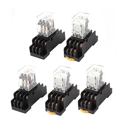 AC24V Coil 3PDT 11Pin Red LED Purpose Power Relay 5Pcs w Socket Industrial Electrical Relays von LOFWSGPRX