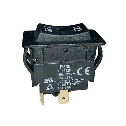 HY60D Pushbutton Switch (ON)-OFF-(ON) Rocker Switches 6.3 Tab 4 Pins Double Pole Double Throw (DPDT) von LOFWSGPRX