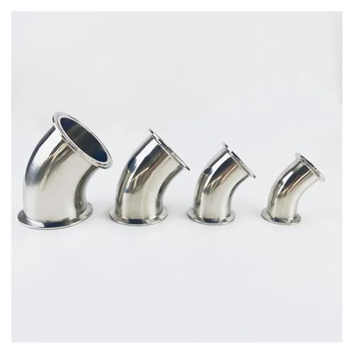 LOFWSGPRX 1.5" (38mm) Tri-Clamp 45-Degree Pipe,Feerule OD50.5mm Stainless Steel 304 Elbow Pipe Fitting,Suitable for Home Brewing von LOFWSGPRX