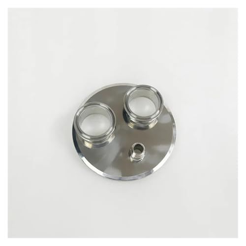 LOFWSGPRX 6" OD167mm Tri Clamp Extraction Blind Plate with 2" Ferrule Clamp * 2 and 1/2" MBSP von LOFWSGPRX