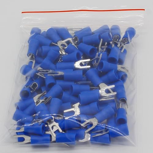 SV2-3 Blue Cold pressed terminals Cable Wire Connector 100PCS/Pack Insulated Terminals Connector for 22AWG-16AWG cable 2.5-3 SV SV2-3 Blue Cold pressed terminals Cable Wire Connector 100PCS/Pack Insulated Terminals Connector for 22AWG-16AWG cable 2.5-3 SV von LOFWSGPRX