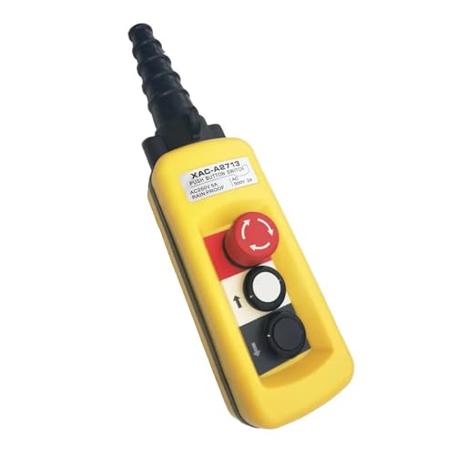 XAC-A2713 Rainproof Up Down Emergency Pushbutton Switch for Crane Lift 250V 500V Single Speed 1 NO von LOFWSGPRX