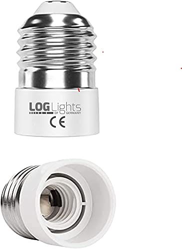 LOG Lights of Germany E27 Sockel Adapter auf E14 Fassung Converter Schraubgewinde LED von LOG Lights of Germany
