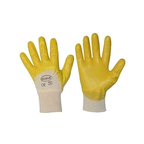 LOGICA NBR Professional beschichtete Baumwollhandschuhe 6er Pack (10) von LOGICA