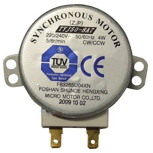 TYJ50-8A7 Microwave Oven Turntable Motor Synchronous Motor TYJ508A7 4W 5/6 RPM 11mm Spindle Mikrowelle Synchronmotor von LOGICKEY