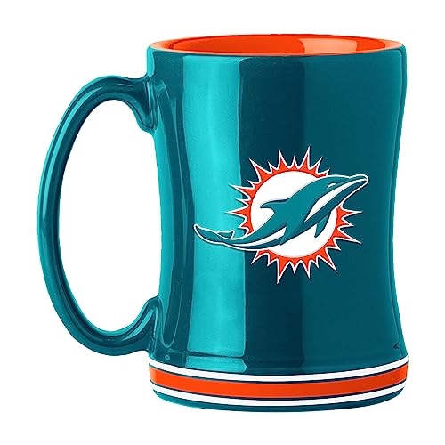 Logo Brands 617-C14RM: Miami Dolphins Reliefbecher, 400 ml von Logo Brands