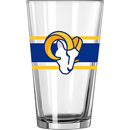 logobrands Los Angeles Rams Pint-Glas, gestreift, 473 ml von LOGOBRANDS