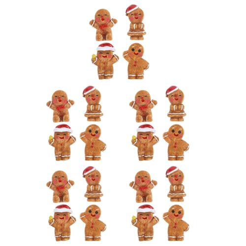 LOGOFUN Mini-Lebkuchenmann-Figuren, Miniatur-Lebkuchenmann-Statuen für Weihnachten, Bonsai, Desktop, Mikro-Landschaftsdekoration, 20 Stück LOGOFUN Mini-Lebkuchenmann-Figuren, Miniatur-Lebkuchenmann-Statuen für Weihnachten, Bonsai, Desktop, Mikro-Landschaftsdekoration, 20 Stück von LOGOFUN