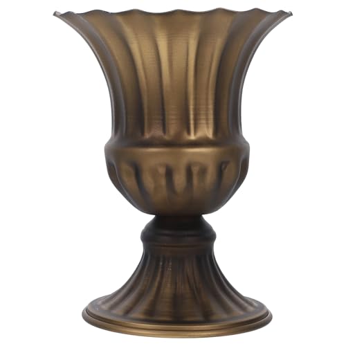 LOGOFUN Vintage Blume Urne Dekorative Antike Friedhof Blumentöpfe Metall Trompete Vase für Blumenarrangements Garten Pflanzgefäß Vase - Bronze LOGOFUN Vintage Blume Urne Dekorative Antike Friedhof Blumentöpfe Metall Trompete Vase für Blumenarrangements Garten Pflanzgefäß Vase - Bronze von LOGOFUN
