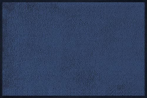 Einstiegsmatte in Navy 35x115cm, PVC-frei, rutschhemmend, in EU, Polyamid, Wasseraufnahme von LOGOMATA