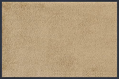 Heller Schuhteppich 35x85, Farbe Sahara, Polyamid, Nitrilgummi ohne PVC, super Optik, Antirutschmatte von LOGOMATA