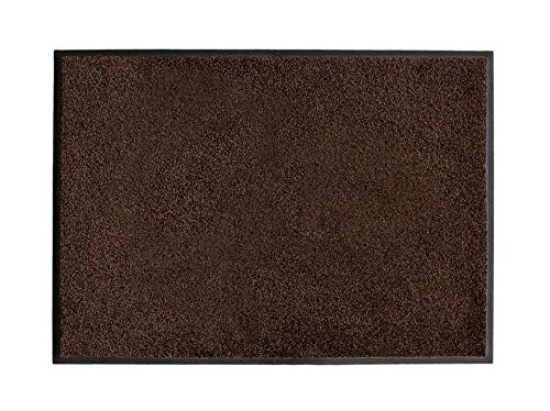 LOGOMATA Fußmatte Black Brown 35x85 cm schmutzfangmatte aussen und innen, Polyamid - waschbar von LOGOMATA
