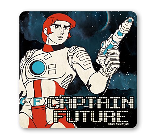 Logoshirt®️ Captain Future I Wizard of Science I Untersetzer I Coaster I Kork I 10x10cm I langlebiger Druck I Lizenziertes Originaldesign von Logoshirt
