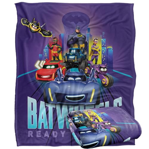 BATMAN BatWHEELS Silky Touch Kuscheldecke, superweich, 152 x 127 cm von LOGOVISION