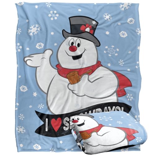FROSTY THE SNOWMAN Silky Touch Kuscheldecke, superweich, 152 x 127 cm von LOGOVISION