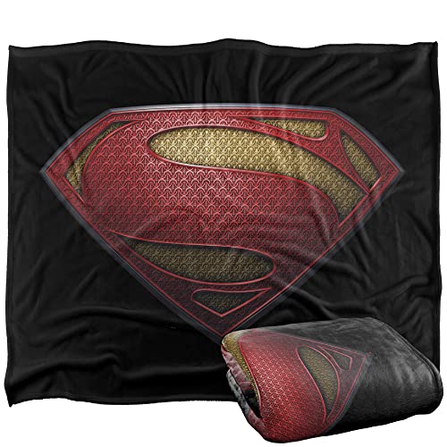 SUPERMAN Superweiche Kuscheldecke mit Logo, of Steel', Silky Touch, 152 x 127 cm von LOGOVISION