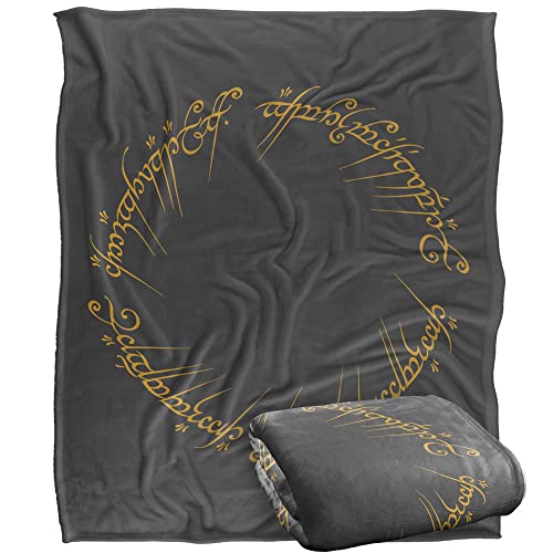 Lord of The RINGSOptimalweiche Kuscheldecke mit dem Logo Herr der Ringe, seidig, 152 x 127 cm von LOGOVISION