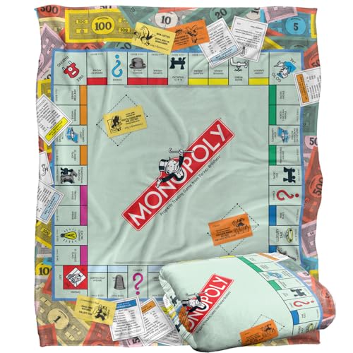 MONOPOLY Decke, 152 x 127 cm, Board Silky Touch, superweich von LOGOVISION