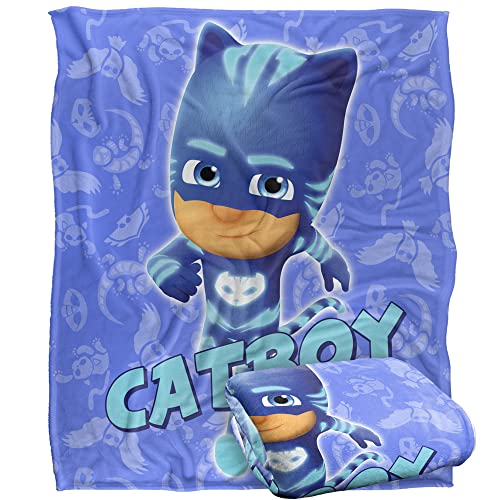 PJ Masks Kinderdecke, 152 x 127 cm, Catboy Character Silky Touch, Optimalweich von LOGOVISION